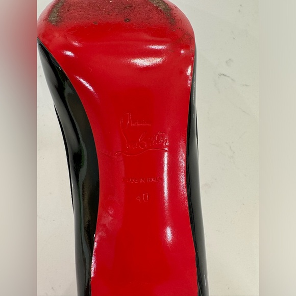 Christian Louboutin Milady Black Patent Leather Heels Size 40/ 8.5 US - Picture 14 of 14